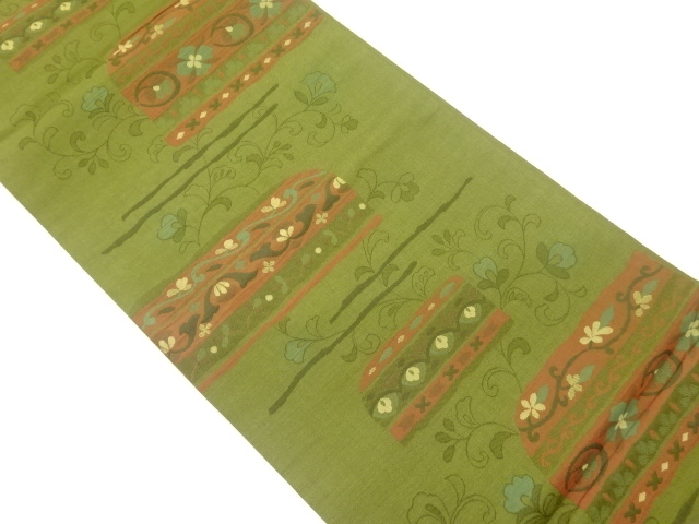 JAPANESE FUKURO OBI / WOVEN ABSTRACT STRIPE